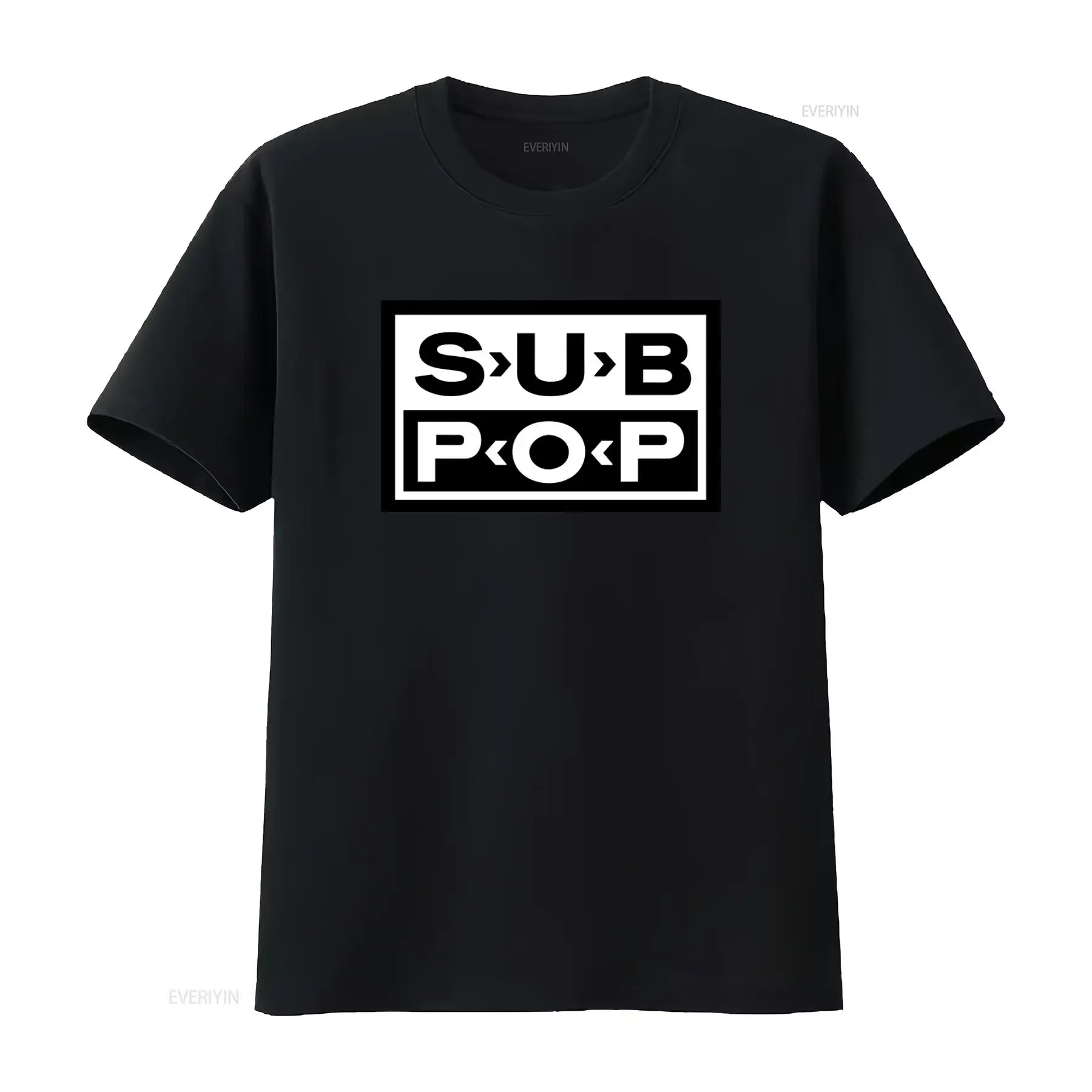 Vintage Fashion Logos - Sub Pop Logo T-Shirt Schwarz mit