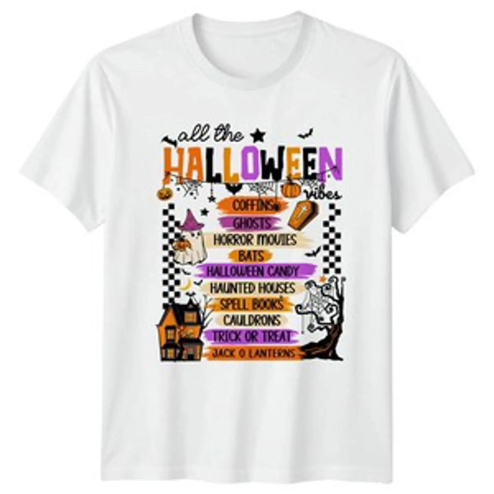 Vintage Fashion Herren - All The Halloween Vibes Holiday Herren-T-Shirt,