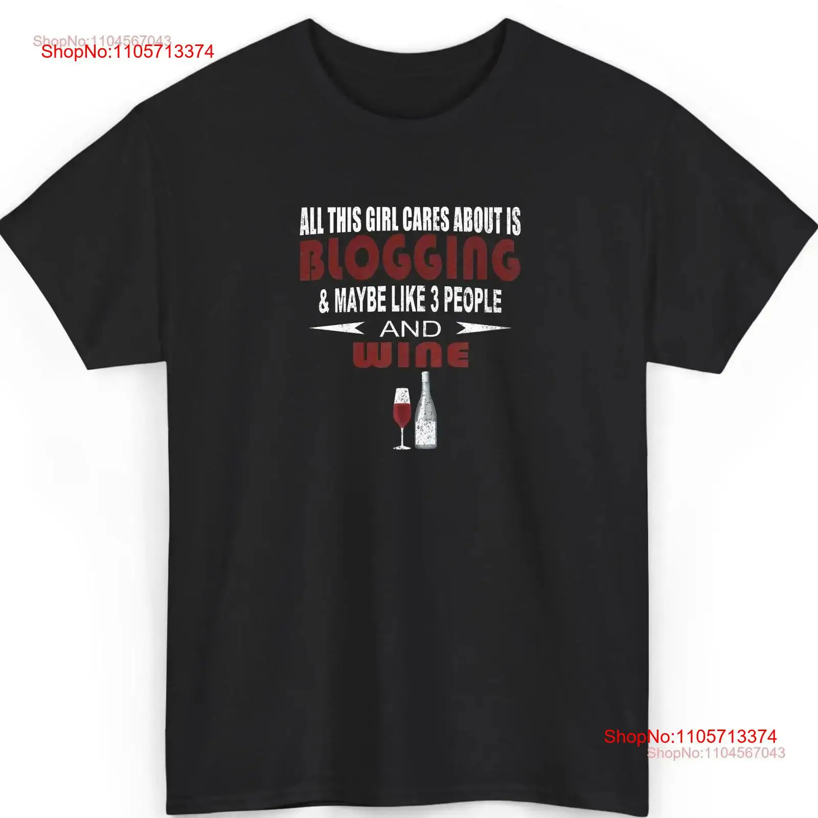 Vintage Fashion Bloggers - Blogging And Wine T-Shirt, lustige Kleidung