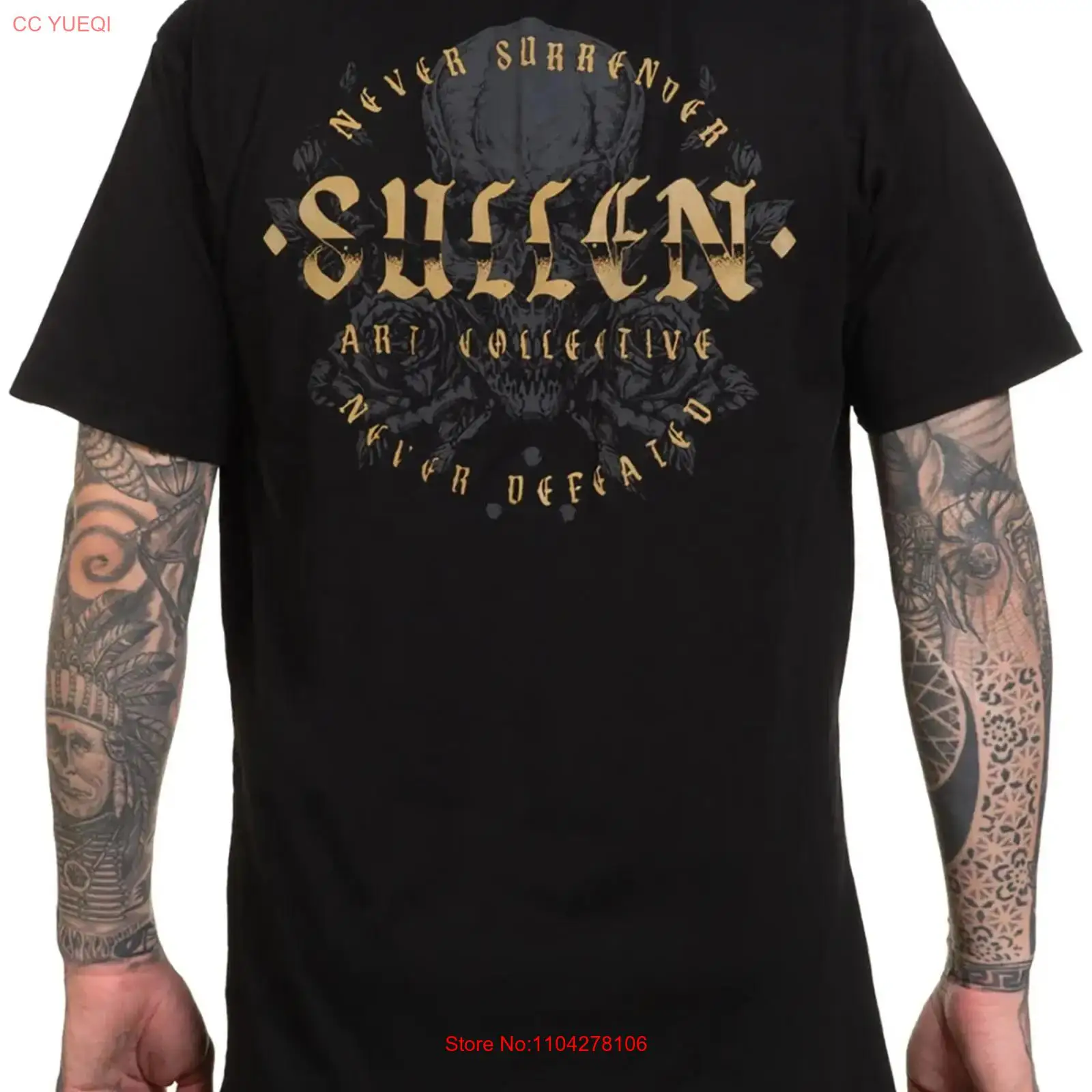 Vintage Fashion Logos - Sullen Herren-T-Shirt „Never Defeated Premium“ mit