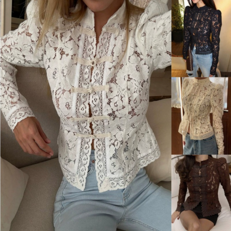 Vintage Fashion Club - Sommerliche Spitzenblusen für Damen: Modische, transparente