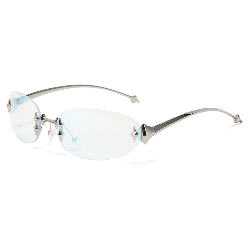 Vintage Fashion Y2K - Persönliche Y2K-Style Rahmenlose Sonnenbrille UV-Schutz Trendige