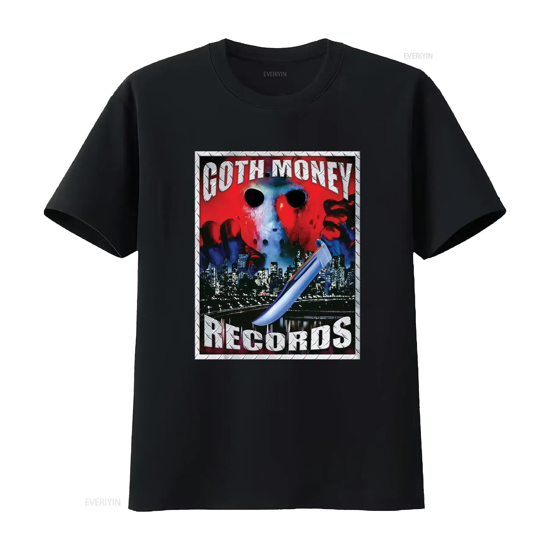 Vintage Fashion Logos - Goth Money Records Jason Logo T-Shirt