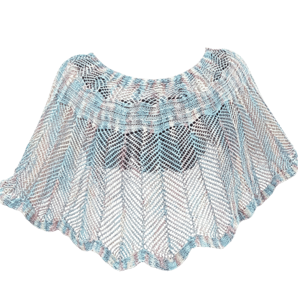 Vintage Fashion Knitwear - Pullover-Stil Häkel-Schal mit Perlenbrosche, Vintage-Hohlmuster-Schal, abnehmbare
