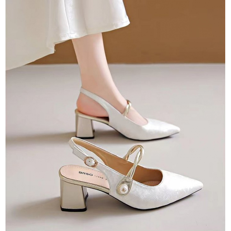 Vintage Fashion Dress - 2026 Elegante Damen Slingback-Sandalen mit spitzer