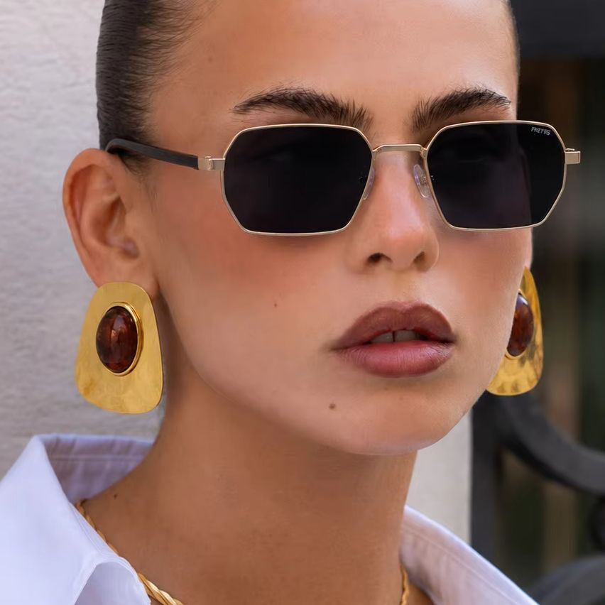 Z Vintage Fashion - IngeSight.Z Kreative Unregelmäßige Geometrische Harz-Ohrstecker für