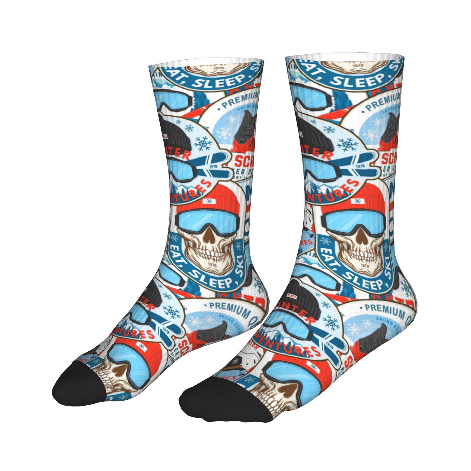 Vintage Red Blue Ski Club Sock – Vintage Fashion Dress Bewertung und Preis