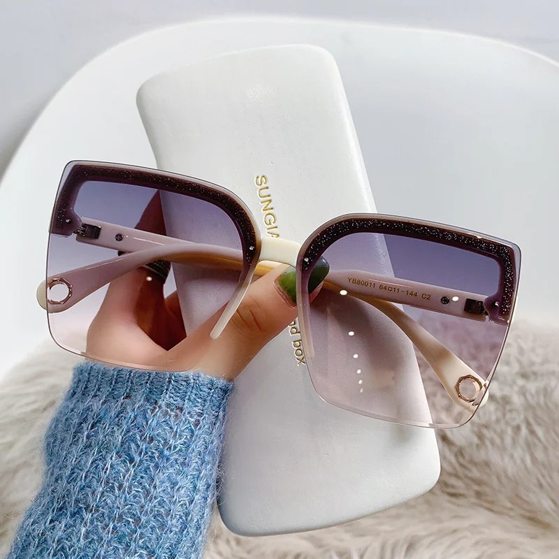Übergroße Sonnenbrille für Dam – Vintage Fashion Female Bewertung und Preis