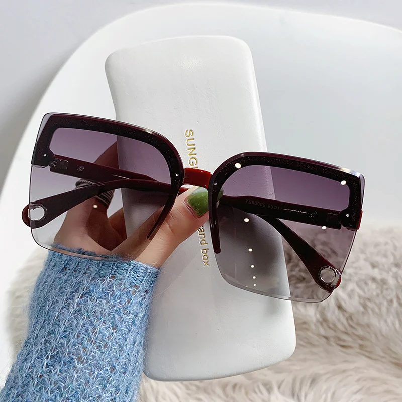 Übergroße Sonnenbrille für Dam – Vintage Fashion Female Bewertung und Preis