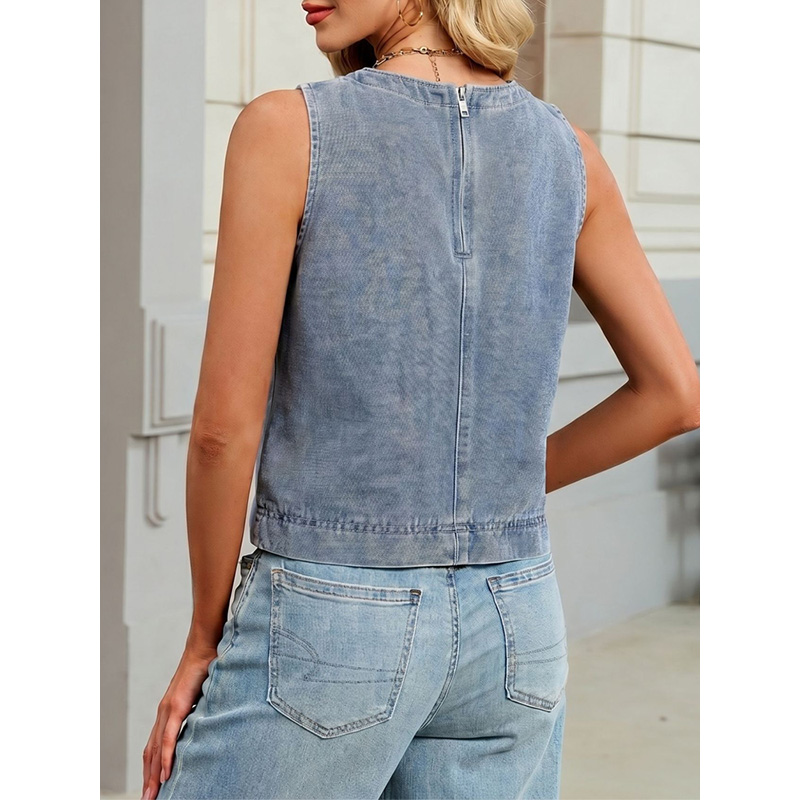 Benuynffy Lässige Jeansweste m – Vintage Fashion Female Bewertung und Preis
