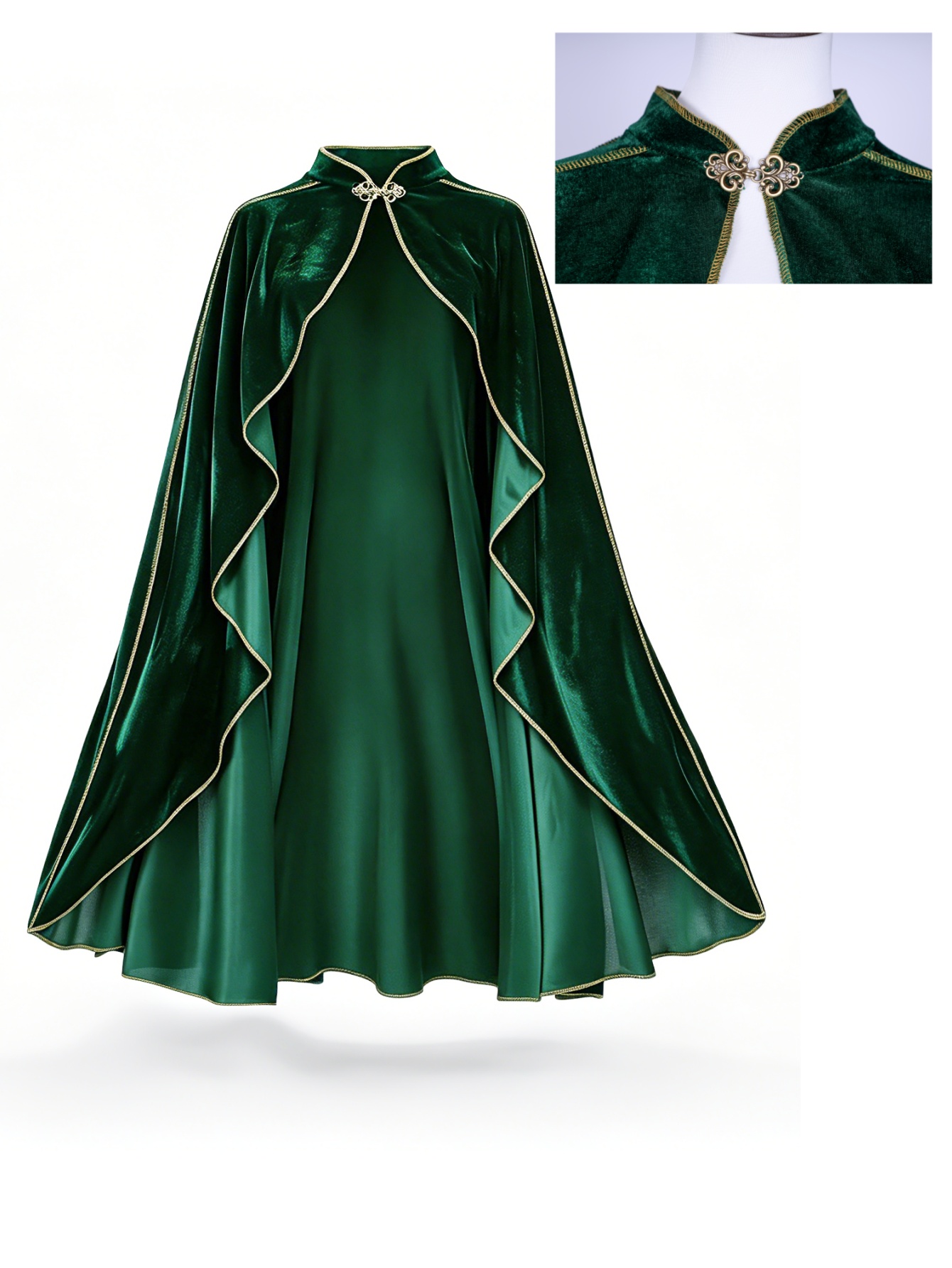 Damen Vintage Grüner Samtumhan – Vintage Fashion Dress Bewertung und Preis