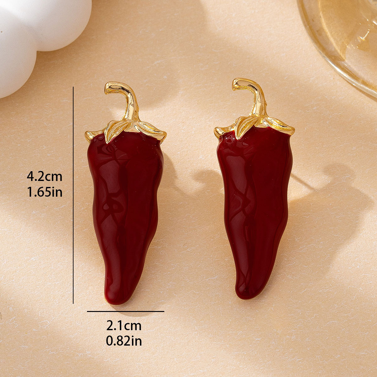 Schrullige Chili-Ohrstecker fü – Quirky Vintage Fashion Bewertung und Preis
