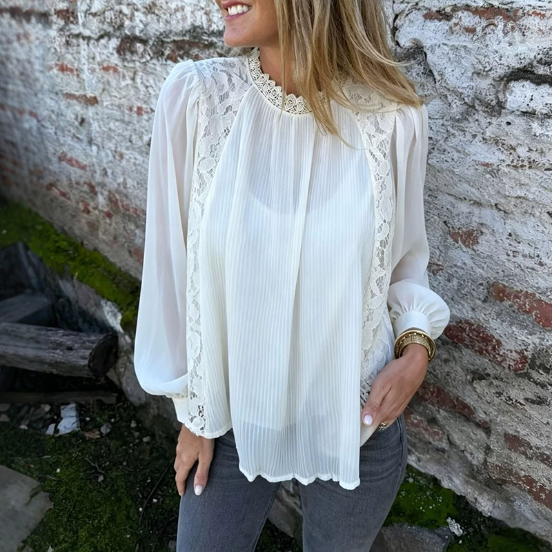 Damen-Bluse im modischen Spitz – Vintage Fashion Club Bewertung und Preis