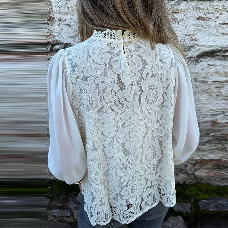 Damen-Bluse im modischen Spitz – Vintage Fashion Club Bewertung und Preis